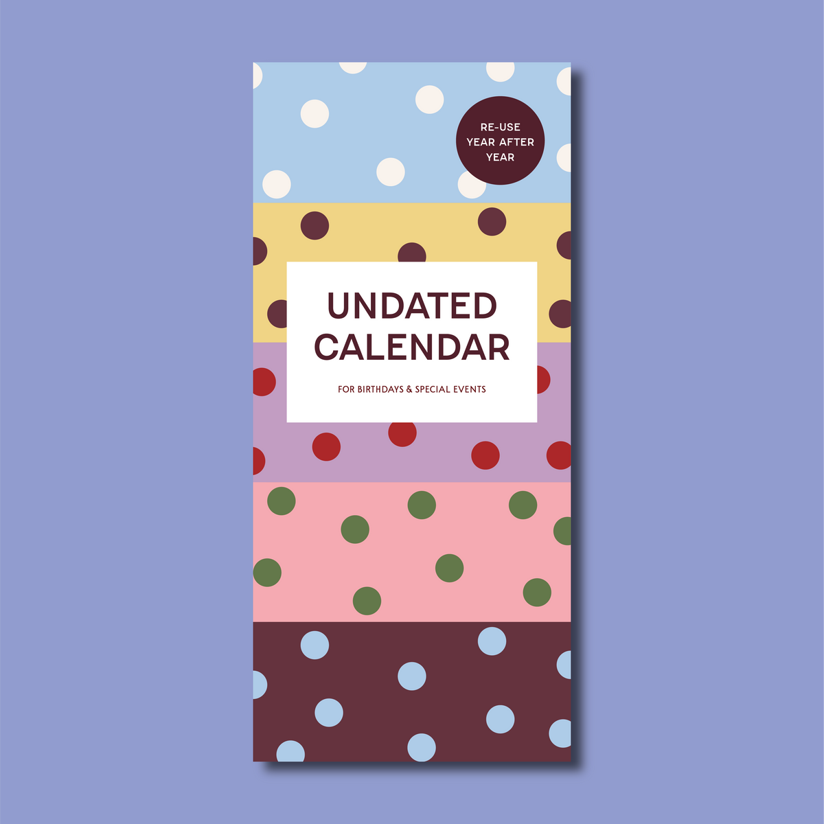 Undated Monthly Wall Calendar